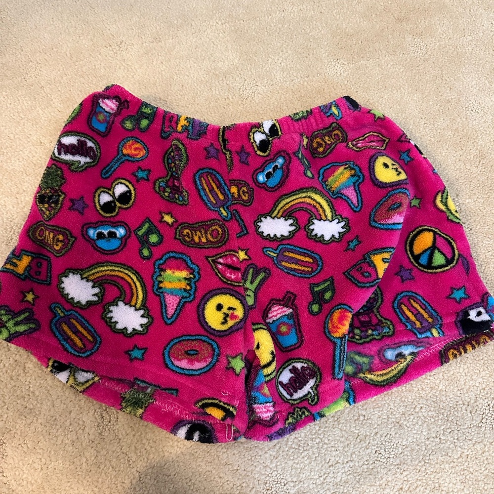 Playful Pink Pajama Bottoms with Emoji Print